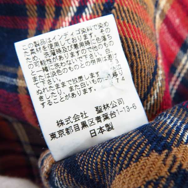 実際に弊社で買取させて頂いた【未使用】BULE BULE/ブルーブルー チェック柄 ネルシャツ/Ｍの画像 5枚目