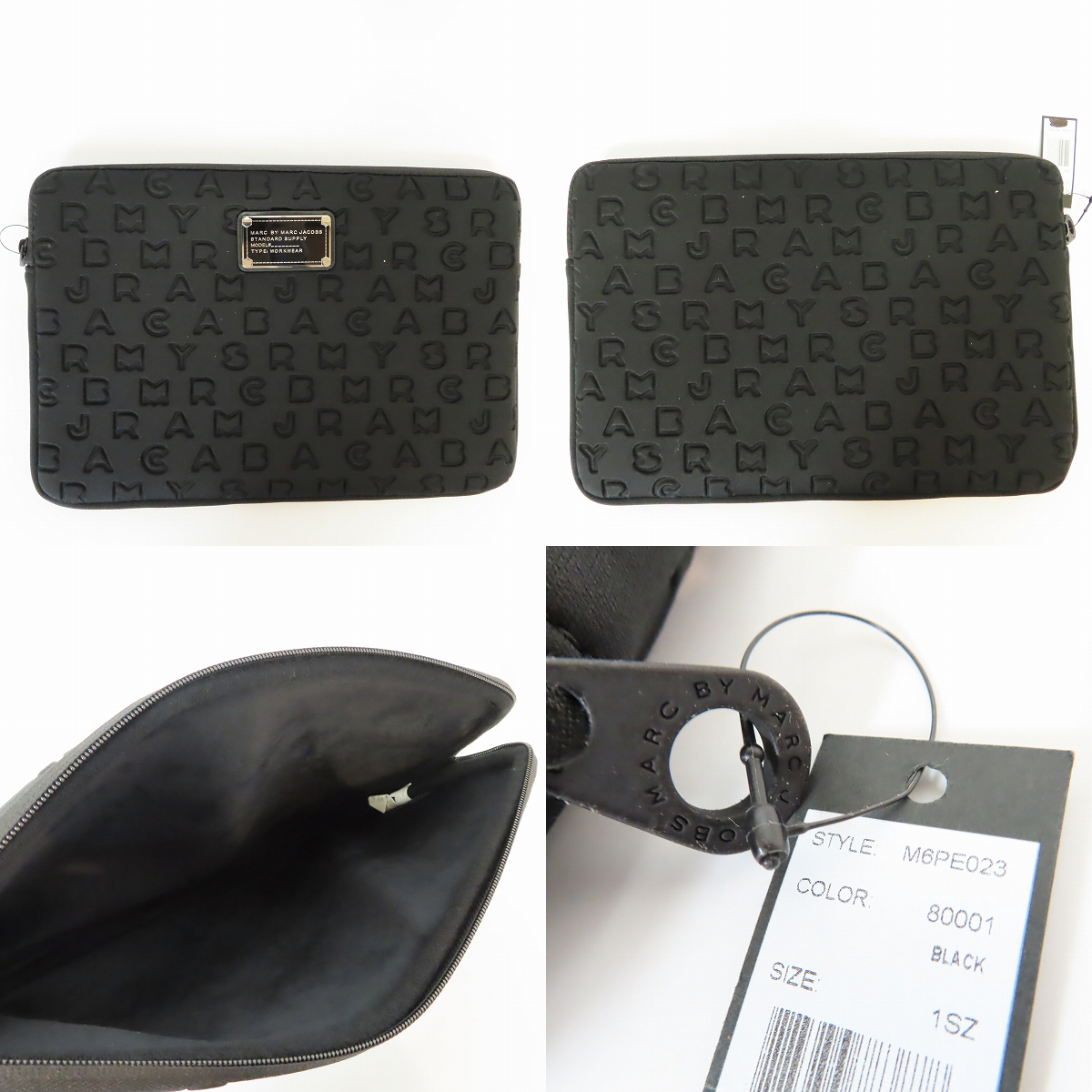 実際に弊社で買取させて頂いた【未使用】MARC BY MARC JACOBS/マークバイマークジェイコブス タブレットケース ロゴ オレンジ/ピンク/ブラック 3点セットの画像 3枚目