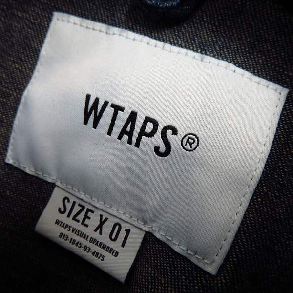 実際に弊社で買取させて頂いたWTAP/ダブルタップス 18SS SBD LS SHIR/デニム 長袖シャツ 181TQDT-SHM01/01の画像 2枚目