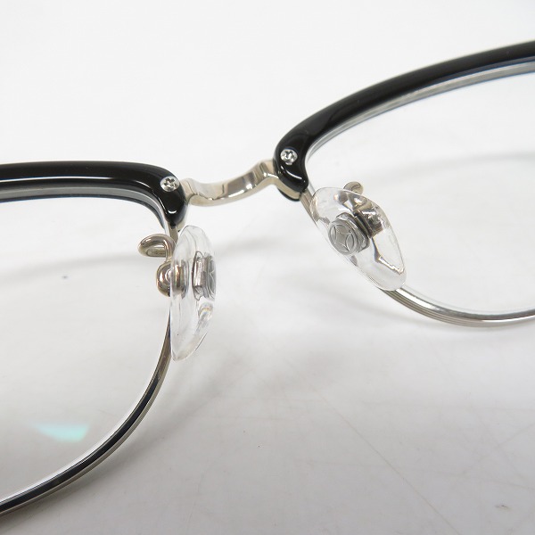 実際に弊社で買取させて頂いた999.9/フォーナインズ 度入り/メガネフレーム ブラック×シルバー M-15 9002 の画像 4枚目