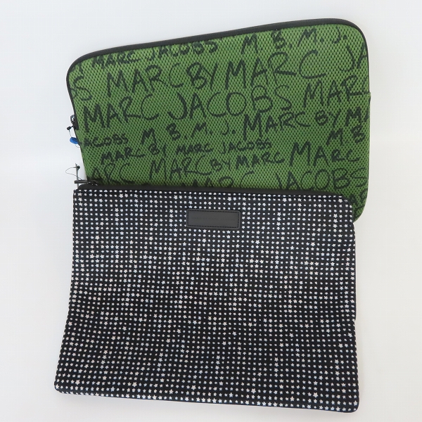 実際に弊社で買取させて頂いた【未使用】MARC BY MARC JACOBS/マークバイマークジェイコブス ロゴ/スター PCケース/ブリーフケース/クラッチバッグ/2点セット