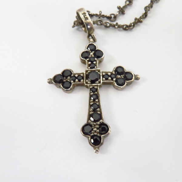 実際に弊社で買取させて頂いたLoree Rodkin/ローリーロドキン ゴシッククロスペンダント ブラックストーン ノーブランドチェーン付の画像 1枚目
