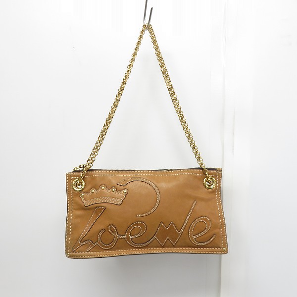 実際に弊社で買取させて頂いたLOEWE/ロエベ チェーンショルダー付きミニバッグ 使用感あり