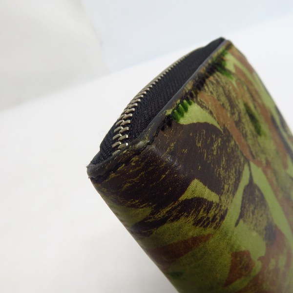 実際に弊社で買取させて頂いたJIMMY CHOO/ジミーチュウ カモフラージュ/迷彩 ハラコ ラウンドファスナー/長財布の画像 6枚目