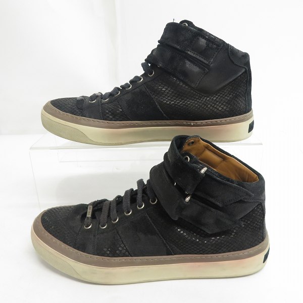 実際に弊社で買取させて頂いたJimmy Choo/ジミーチュウ パイソン型押しレザー スニーカー 41.5の画像 3枚目