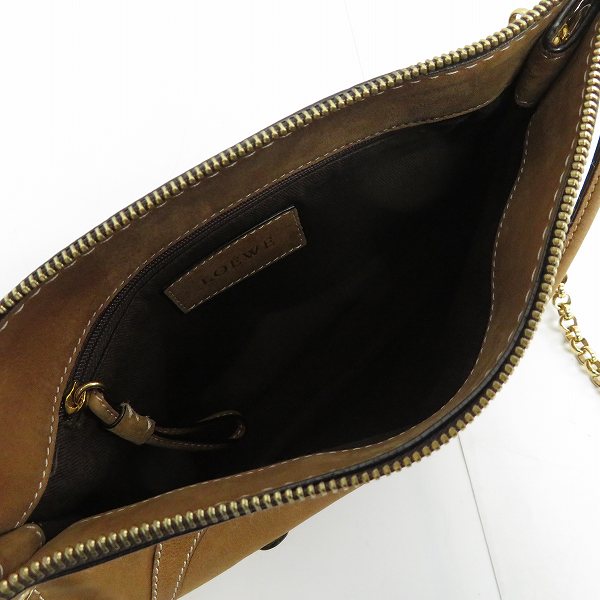 実際に弊社で買取させて頂いたLOEWE/ロエベ チェーンショルダー付きミニバッグ 使用感ありの画像 3枚目