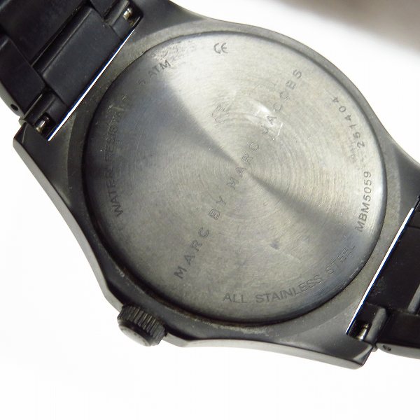 実際に弊社で買取させて頂いたMARC BY MARC JACOBS/マークバイマークジェイコブス Gents Jimmy Watch 腕時計 MBM5059【動作未確認】の画像 3枚目