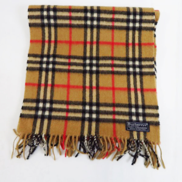 実際に弊社で買取させて頂いたBurberry's/バーバリーズ ノバチェック柄 カシミヤ マフラー の画像 3枚目