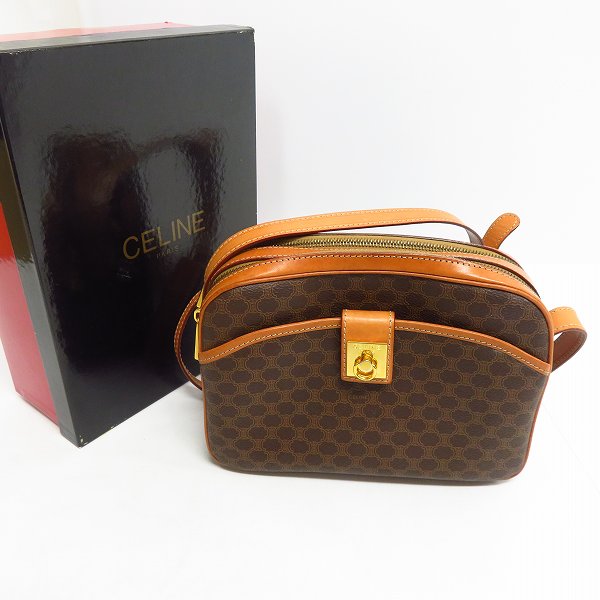 実際に弊社で買取させて頂いたCELINE/セリーヌ マカダム柄 ショルダーバッグ ブラウン