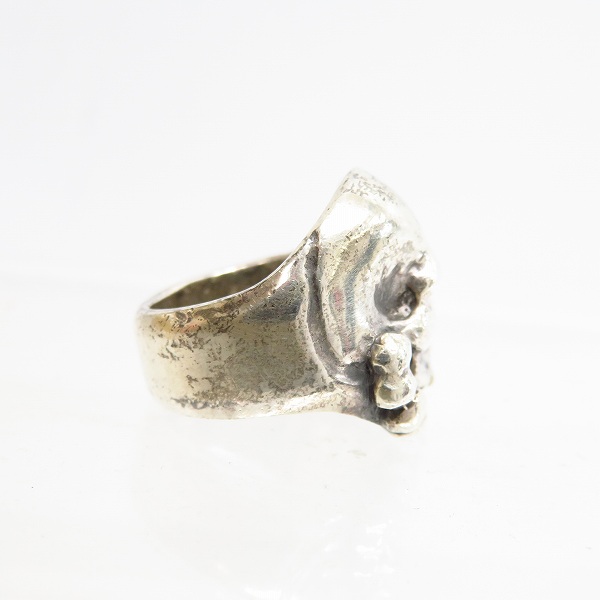 実際に弊社で買取させて頂いたCRAZY PIG/クレイジーピッグ THREE QUARTER SKULL&BONE RING 19号の画像 3枚目
