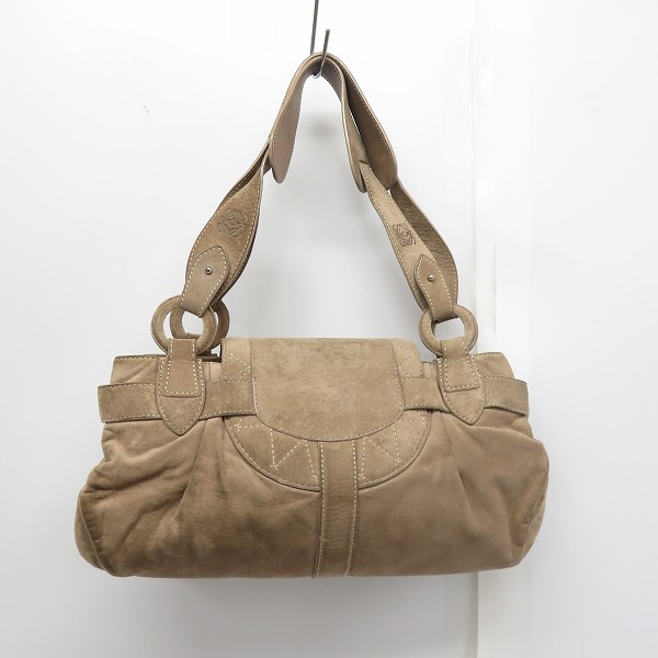 実際に弊社で買取させて頂いたLOEWE/ロエベ スエードショルダーバッグ/ハンドバッグの画像 1枚目