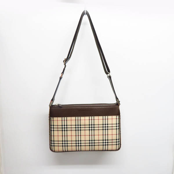 実際に弊社で買取させて頂いたBURBERRY/バーバリー ノヴァチェック ショルダーバッグ レザー切り替えの画像 9枚目