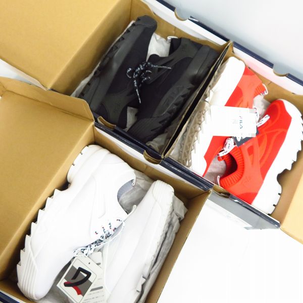 実際に弊社で買取させて頂いた【未使用を含む】FILA/フィラ OVERPASS KNIT DISRUPTOR/オーバーパス ニット ディスラプター size：25.0cm 3点セットの画像 5枚目