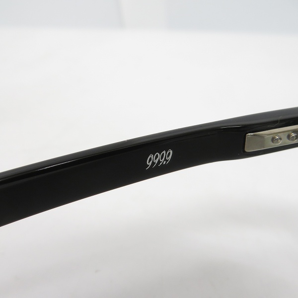 実際に弊社で買取させて頂いた999.9/フォーナインズ 度入り/メガネフレーム ブラック×シルバー M-15 9002 の画像 2枚目