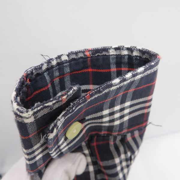 実際に弊社で買取させて頂いたBurberry's/バーバリーズ ノバチェックシャツ ネイビー 39(M)の画像 5枚目