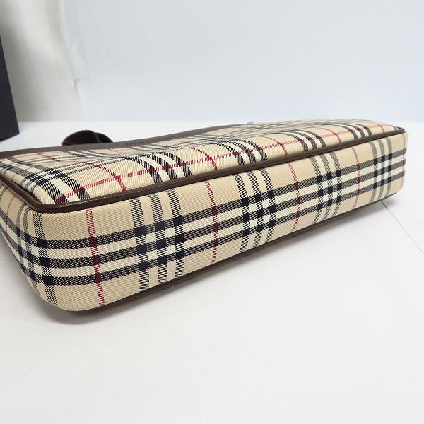 実際に弊社で買取させて頂いたBURBERRY/バーバリー ノヴァチェック ショルダーバッグ レザー切り替えの画像 4枚目