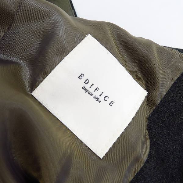 実際に弊社で買取させて頂いたEDIFICE/エディフィス ウールジャケット/パンツ セットアップ グレー系 size：48/46の画像 2枚目