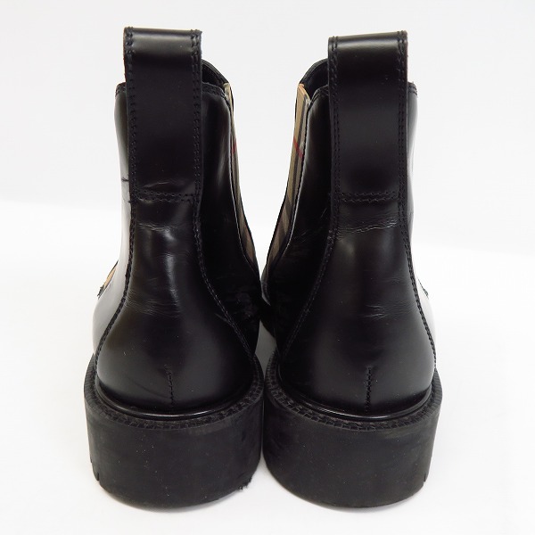 実際に弊社で買取させて頂いたBURBERRY/バーバリー イタリア製/カーフレザー ヴィンテージチェックディテール チェルシーブーツ 38の画像 1枚目