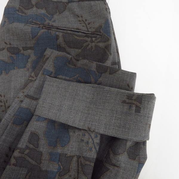 実際に弊社で買取させて頂いたkolor/カラー ウールトロパッチワーク風フラワープリントダブルジャケット/セットアップ 14SCM-J08108/1の画像 7枚目