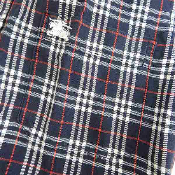 実際に弊社で買取させて頂いたBurberry's/バーバリーズ ノバチェックシャツ ネイビー 39(M)の画像 4枚目