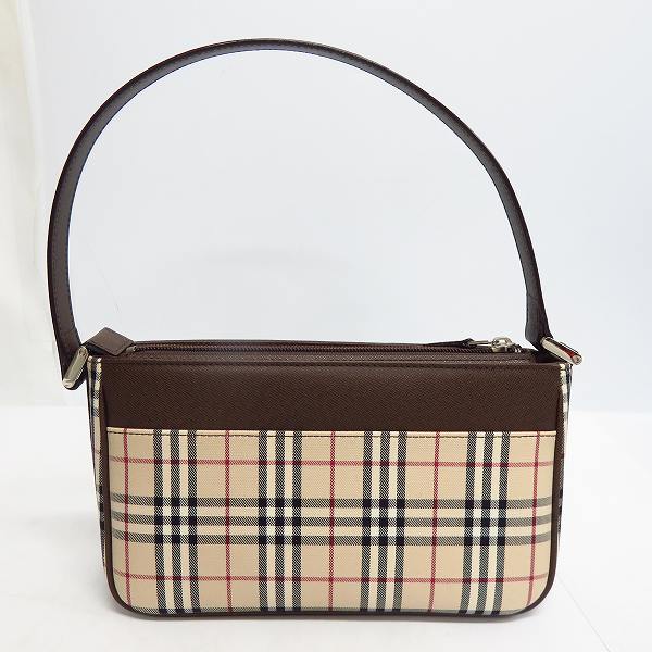 実際に弊社で買取させて頂いたBURBERRY/バーバリー ノヴァチェック 肩掛けバッグ/ハンドバッグ レザー切り替えの画像 2枚目