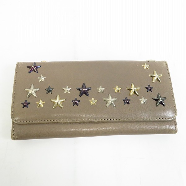 実際に弊社で買取させて頂いたJIMMY CHOO/ジミーチュウ スタースタッズ 二つ折り財布
