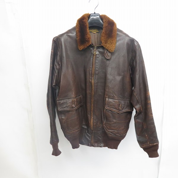 難あり】STAR SPORTS WEAR MFG,CO/スタースポーツ G-1 レザー フライト 
