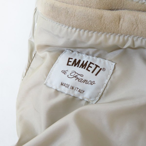 実際に弊社で買取させて頂いたAKM×EMMETI/エーケーエム×エンメティ ムートン  切替 ダウンコート/Lの画像 4枚目