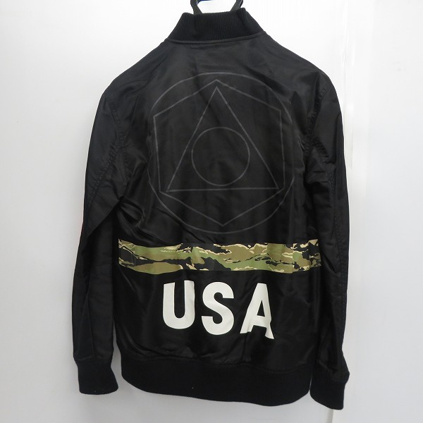 実際に弊社で買取させて頂いたBLACK SCALE/ブラックスケール ナイロン MA-1 フライトジャケット/Sの画像 1枚目