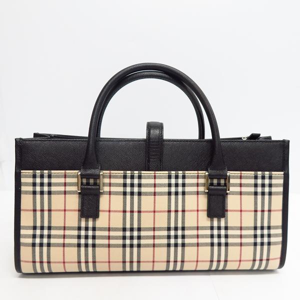 実際に弊社で買取させて頂いたBURBERRY/バーバリー ノヴァチェック ハンドバッグ レザー切り替えの画像 2枚目