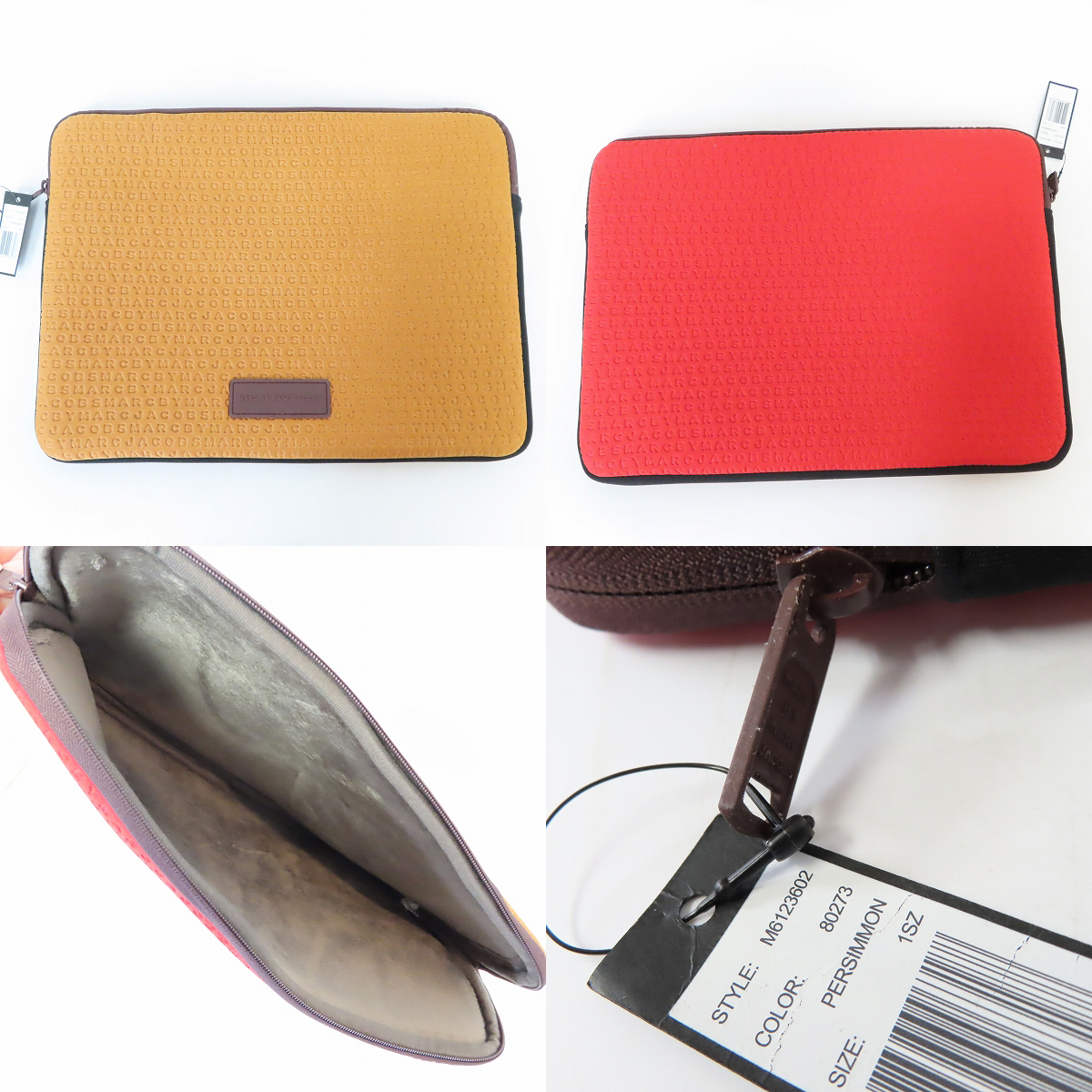 実際に弊社で買取させて頂いた【未使用】MARC BY MARC JACOBS/マークバイマークジェイコブス ロゴ PCケース/ブリーフケース/クラッチバッグ/2点セットの画像 2枚目