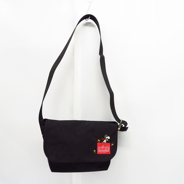実際に弊社で買取させて頂いたManhattan portage×SNOOPY/マンハッタンポーテージ×スヌーピー ショルダーバック ブラックの画像 2枚目