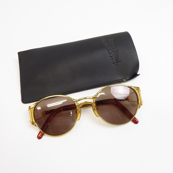 実際に弊社で買取させて頂いたJEAN PAUL GAULTIER/ジャンポール・ゴルチエ Protection サングラス/ゴールドカラー 56-5105の画像 9枚目