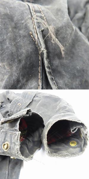 実際に弊社で買取させて頂いたBelstaff/ベルスタッフ TRIALMASTER/トライアルマスター ヴィンテージ ジャケット 内チェック ブラック系の画像 4枚目