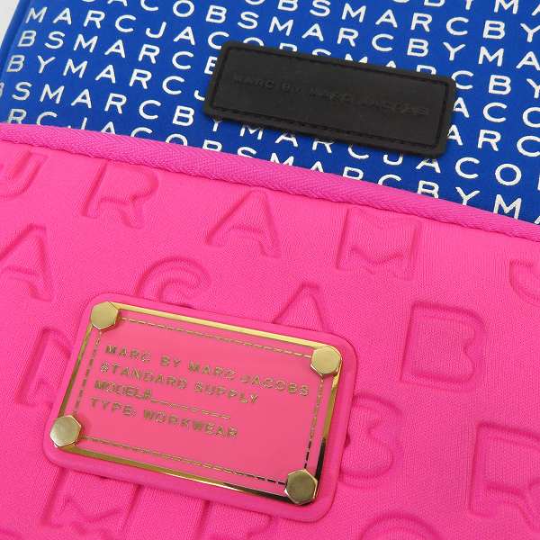 実際に弊社で買取させて頂いた【未使用】MARC BY MARC JACOBS/マークバイマークジェイコブス PC タブレットケース ピンク/ブルー 2点セットの画像 3枚目
