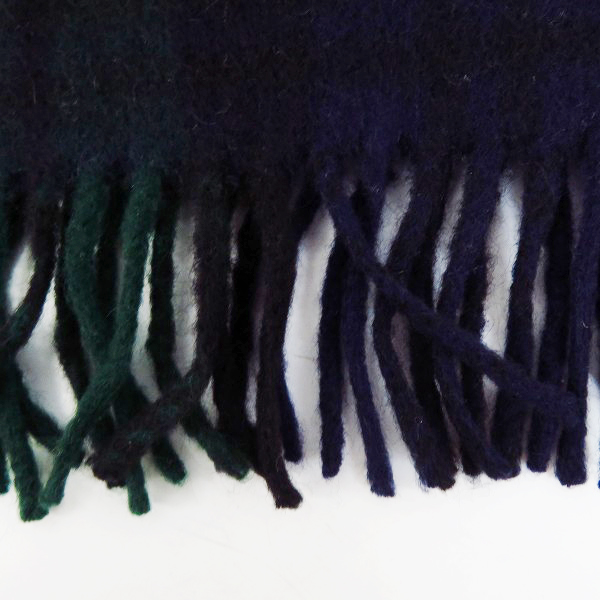 実際に弊社で買取させて頂いたBurberry's/バーバリーズ ノバチェック柄 カシミヤ マフラー グリーンの画像 2枚目