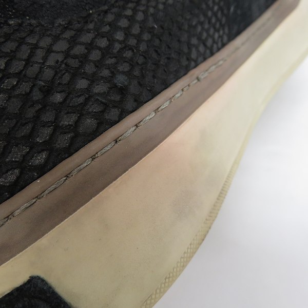 実際に弊社で買取させて頂いたJimmy Choo/ジミーチュウ パイソン型押しレザー スニーカー 41.5の画像 7枚目