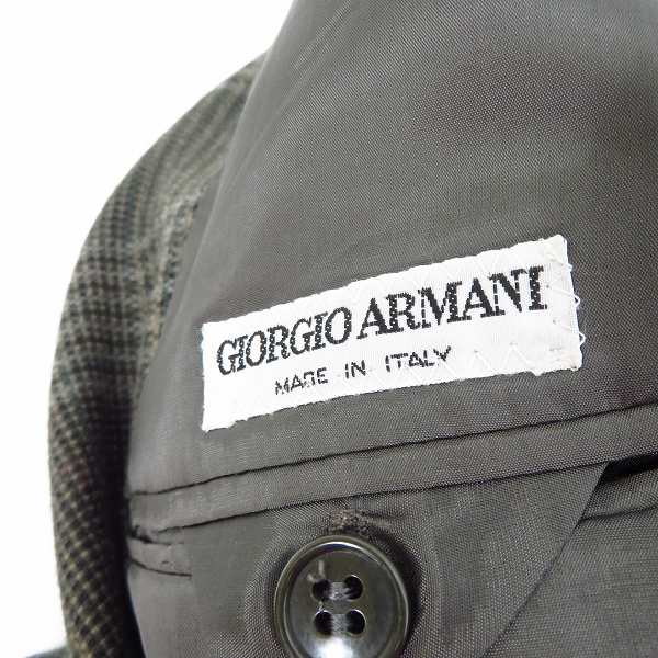実際に弊社で買取させて頂いたGIORGIO ARMANI/ジョルジオアルマーニ 2B チェック テーラードジャケット 4567/1S/50の画像 2枚目