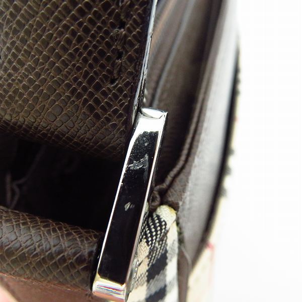 実際に弊社で買取させて頂いたBURBERRY/バーバリー ノヴァチェック 肩掛けバッグ/ハンドバッグ レザー切り替えの画像 6枚目