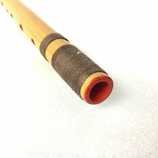 実際に弊社で買取させて頂いた【メーカー不明】篠笛 八本調子 天地巻 和楽器の画像 4枚目