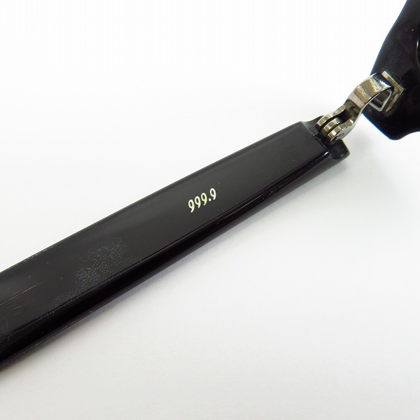 実際に弊社で買取させて頂いた999.9/フォーナインズ ウェリントン 度入り 眼鏡/メガネフレームの画像 4枚目