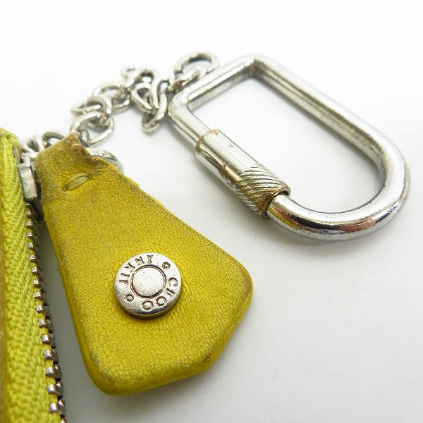 実際に弊社で買取させて頂いたJIMMY CHOO/ジミーチュウ スタースタッズ カラビナチェーン付き コインケースの画像 3枚目