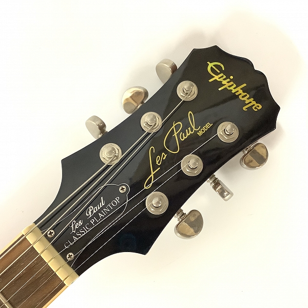 実際に弊社で買取させて頂いた★Epiphone/エピフォン Limited Edition Les Paul Classic PlainTop レスポール エレキギター ギグケース付きの画像 1枚目