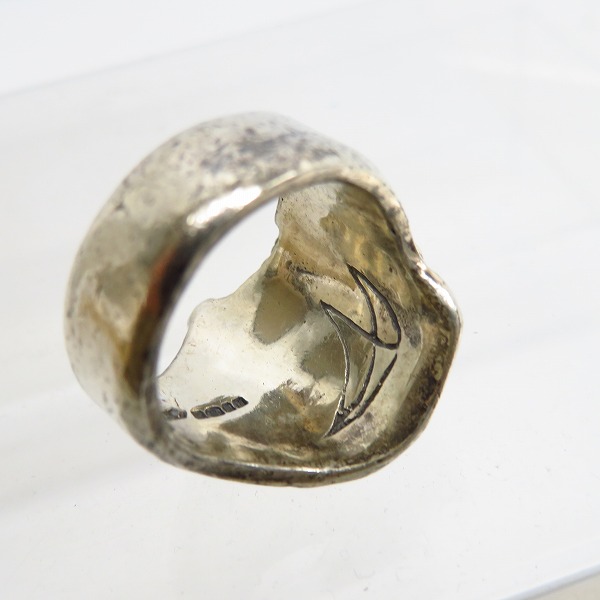 実際に弊社で買取させて頂いたCRAZY PIG/クレイジーピッグ THREE QUARTER SKULL&BONE RING 19号の画像 6枚目