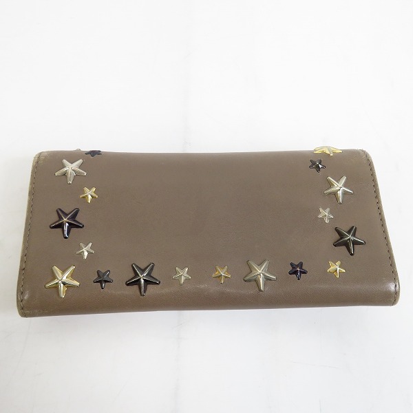 実際に弊社で買取させて頂いたJIMMY CHOO/ジミーチュウ スタースタッズ 二つ折り財布の画像 1枚目