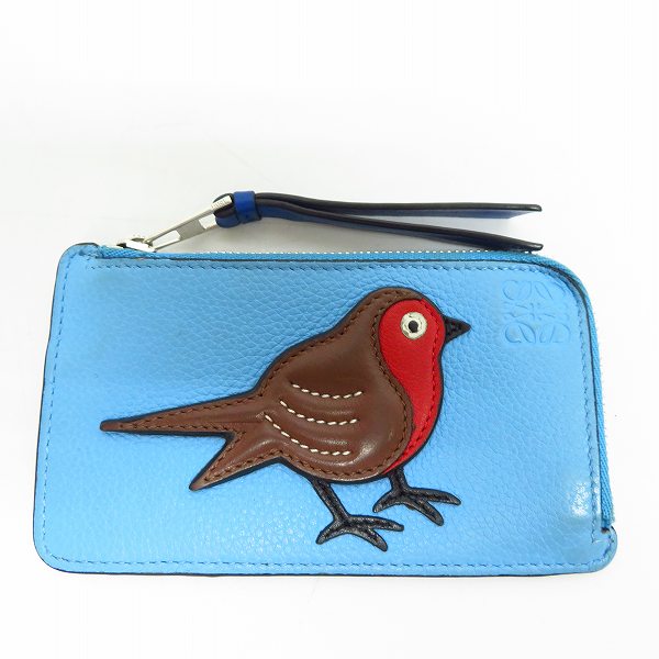 実際に弊社で買取させて頂いたLOEWE/ロエベ キーリング付きコインケース スズメパッチ付き