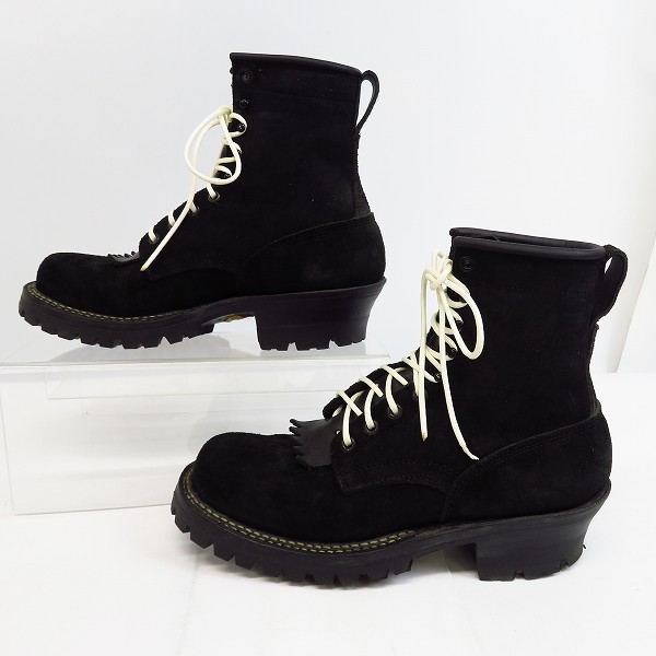 実際に弊社で買取させて頂いたWHITE'S BOOTS/ホワイツブーツ SMOKE JUMPER/スモークジャンパー スエード ブーツ ブラック size：8.5Eの画像 3枚目