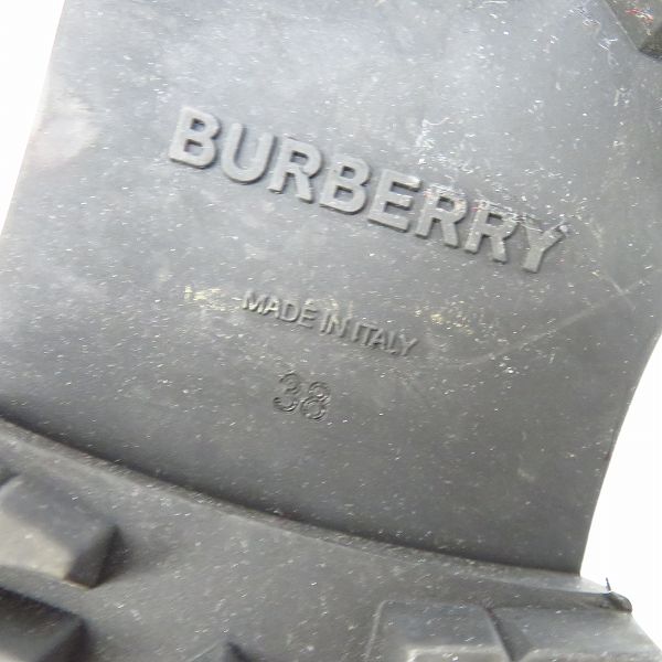 実際に弊社で買取させて頂いたBURBERRY/バーバリー イタリア製/カーフレザー ヴィンテージチェックディテール チェルシーブーツ 38の画像 5枚目