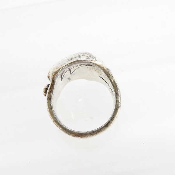 実際に弊社で買取させて頂いたCRAZY PIG/クレイジーピッグ THREE QUARTER SKULL&BONE RING 19号の画像 4枚目