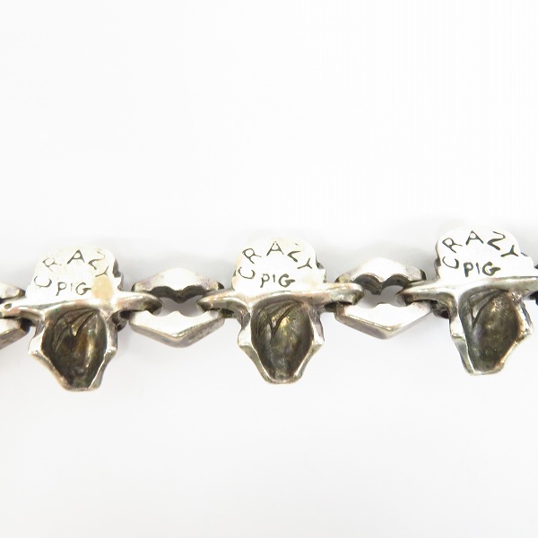 実際に弊社で買取させて頂いたCRAZY PIG DESIGNS/クレイジーピッグ スカルリンク ブレスレット 6LINK/#480の画像 2枚目